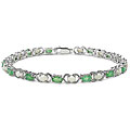 Sterling Silver Emerald and Opal Bracelet