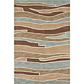 Ackworth Tufted Blue/ Brown Runner Rug (5' x 7'6)