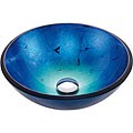 Kraus 14-inch Irruption Blue Glass Vessel Sink