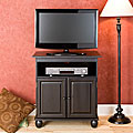 Convenient guidepost on Audio Players Jukebox Kirkwood Swivel-top TV Stand