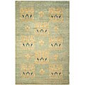 Pakistani Hand-knotted Blue Mosaic Rug (6' x 9')