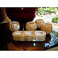 Alabaster Lightstick Candle Holder Set (Egypt)