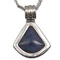Silver Sodalite 'Talisman' Necklace (Peru)