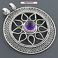 Sterling Silver Gemstone Pendant (India)