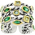 Kate Bisset Two-tone Cable-style Designer-inspired Ring