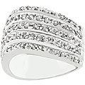 Resource blogs on Rowe Stand Michele Mies Silvertone Five-row Clear CZ Cocktail Ring
