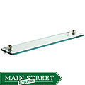 Tempered Glass 16-inch Bathroom Shelf