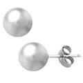 14k White Gold 6 mm Ball Earrings