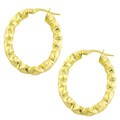 GoldKist 18k Gold over Silver Hammered Earrings