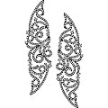 18k White Gold 2 1/6ct TDW Diamond Swirl Earrings