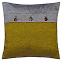 Golden Olive/ Silver Thai Silk Cushion Cover