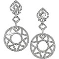 18k Gold 1 7/8ct TDW Diamond Sundial Circle Earrings (G-H, SI)