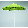 Round 9-foot Lime Green Hard Wood Patio Umbrella