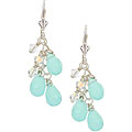 Charming Life Sterling Silver Aqua Quartz Fringe Earrings