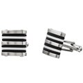 Stainless Steel and Rubber Cuff Links