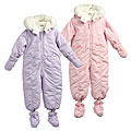 Weatherproof Infant Girl's Hooded Snowsuit