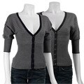 Pink Rose Junior's Striped V-neck Top