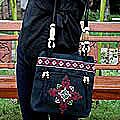 Cotton 'Mountain Signals' Shoulder Bag (Thailand)