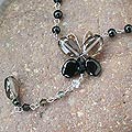 Steel Smokey Quartz 'Black Butterfly Secrets' Necklace (Thailand)