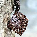 Coconut Shell 'Diamond Sun' Necklace (Thailand)