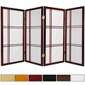 Wood and Rice Paper Double Cross 36-inch 4-panel Shoji Screen (China)