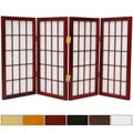 Wood/ Paper 2-foot 4-panel Miniature Windowpane Shoji Screen (China)