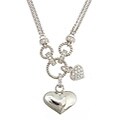 Sterling Silver Cubic Zirconia Heart Necklace
