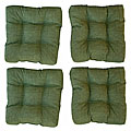 Outdoor Green Dining Chair Cushions (Set of 4)