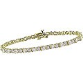14k Yellow Gold 3 1/5ct Diamond Tennis Bracelet (GHI, SI)