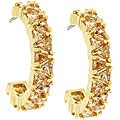 14k Gold Trillion-cut Champagne Hoop Earrings