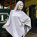 Alpaca Wool 'Steel Riding Hood' Poncho (Peru)