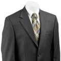 IZOD Men's Grey Stripe 2-button Suit