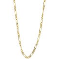 Caribe Gold 14k over Sterling Silver 24-inch Figaro Chain (1.5 mm)