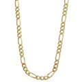 Caribe Gold 14k over Sterling Silver 22-inch Figaro Chain (3 mm)