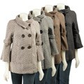 Last Kiss Women's Double-breasted Tweed Coat