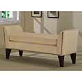 Sand Phoenix Bench with Nailheads