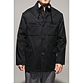 Mantoni Men's Wool and Cashmere Black Coat