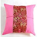 Decorative Chinese Dragons Pink Cushion Cover