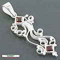 Sterling Silver Fine Lacework Pendant (India)