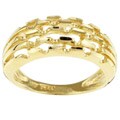 Caribe 14k Gold over Silver Multi-band Ring