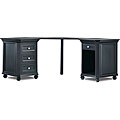 Tribeca Black Dual-cabinet Corner Desk
