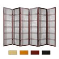 Wood and Rice Paper 6-panel Bamboo Tree Shoji Screen (China)