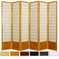 Wood and Rice Paper Windowpane 6-panel 84-inch Shoji Screen (China)