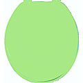 Green Solid Molded Wood Toilet Seat