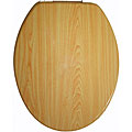 Elongated Molded Wood Solid Toilet Seat