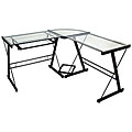 Web portal for news on Shaped desk Imperial 3-piece Glass Computer Desk