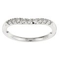 14k White Gold 1/4ct TDW Curved Diamond Wedding Band (G-H, I1)