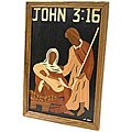 Handmade John 3:16 Wood Overlay Picture (Ghana)