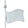 Sterling Silver Canadian Flag Charm