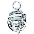 Sterling Silver Slice of Pie on a Plate Charm